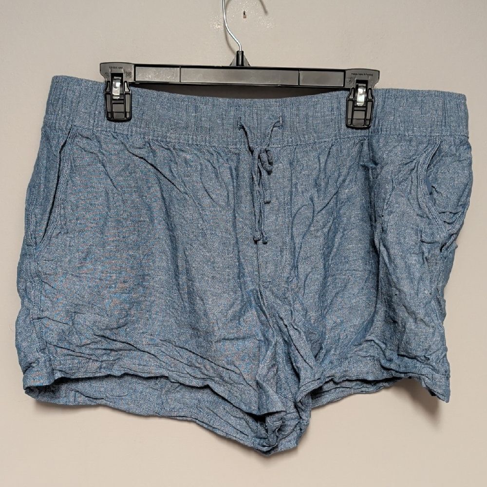 GAP Women's Casual Drawstring Jean-Style Shorts in Blue